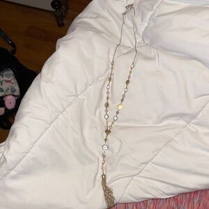 Elegant Multi-Color Beaded Necklace with Tassel